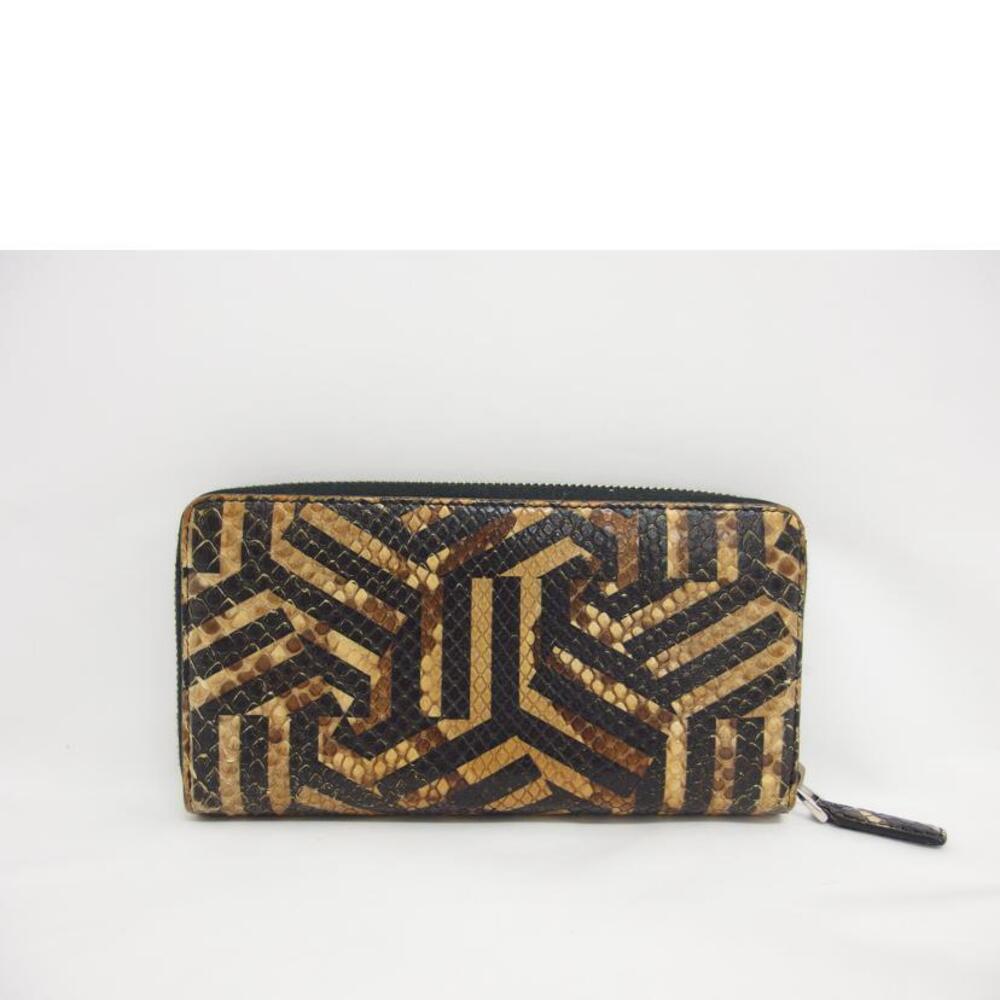 GUCCI Python Round Zipper Long Wallet - Picture 2 of 6
